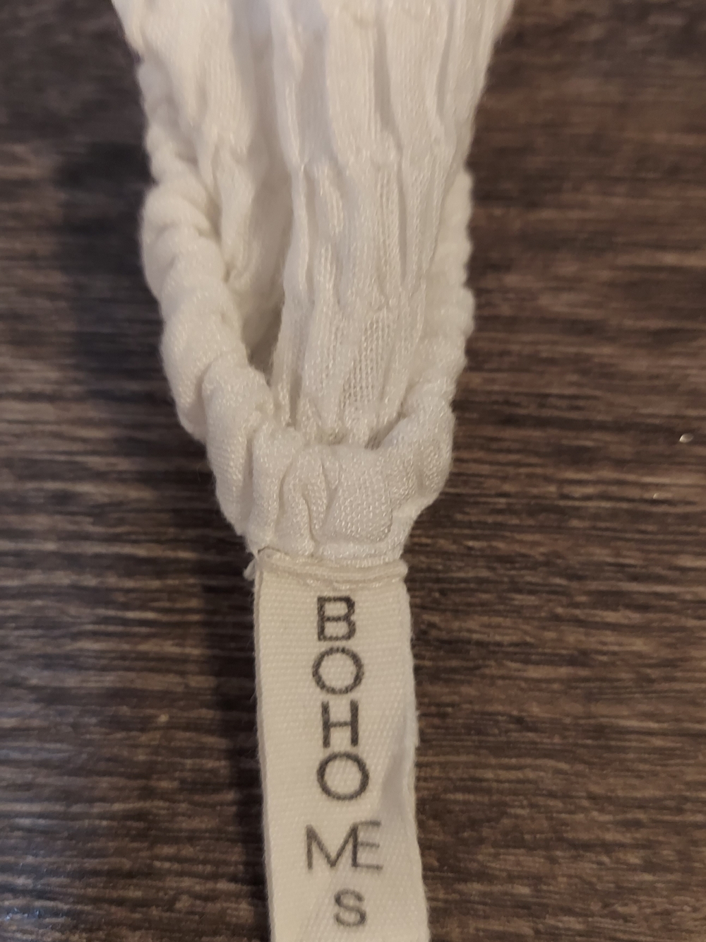 Boho Me White Maxi Sundress with Crochet Waist and Ruffle Hem Size S - Picture 8 of 9